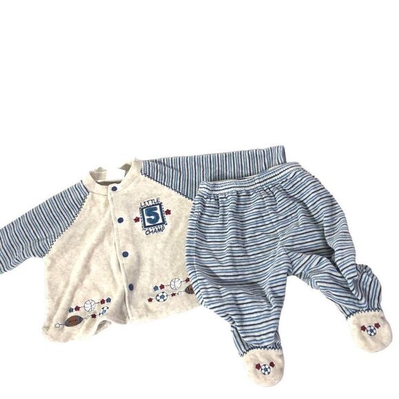 Koala Baby Infant's Little 5 Champ velvet Sleepwear Set Size 3-6M - Picture 8 of 8